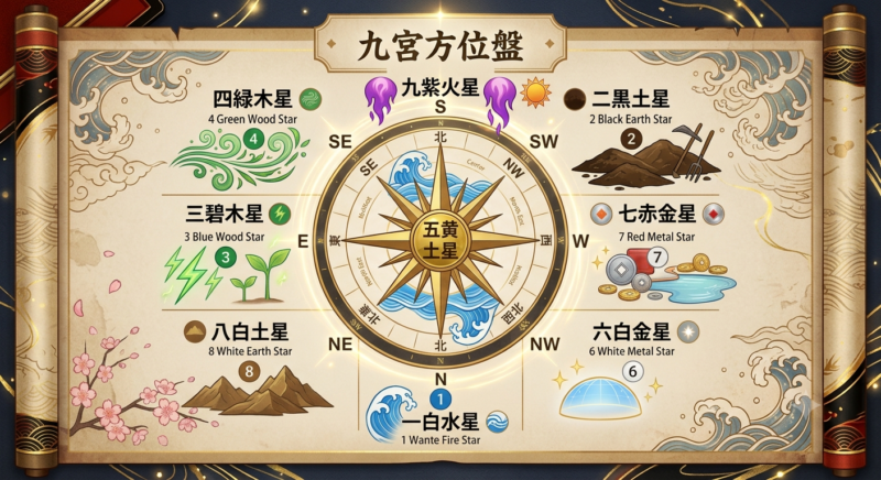 九宮方位盤（九宮配置図）
