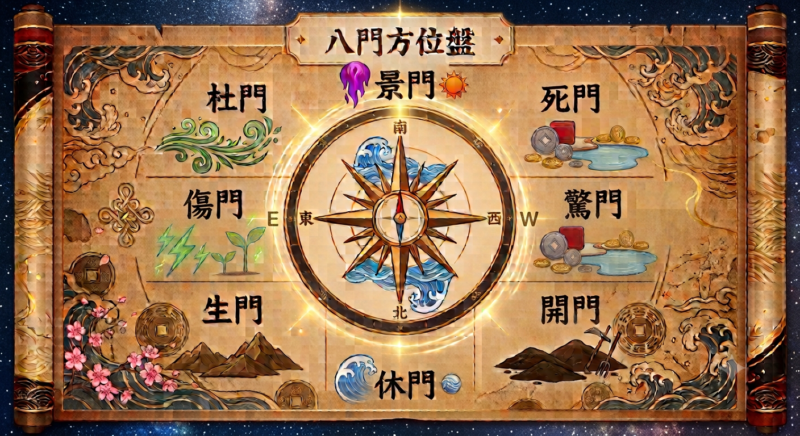 八門方位盤（八門配置図）